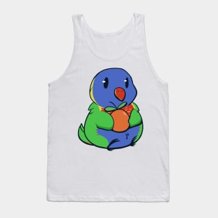 Cute Rainbow Lorikeet Snacking on Fresh Apple Tank Top